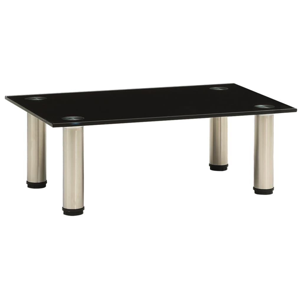 Tv-meubel 40x35x17 cm gehard glas zwart is nu te koop bij PeponiXL, paradijselijk wonen!