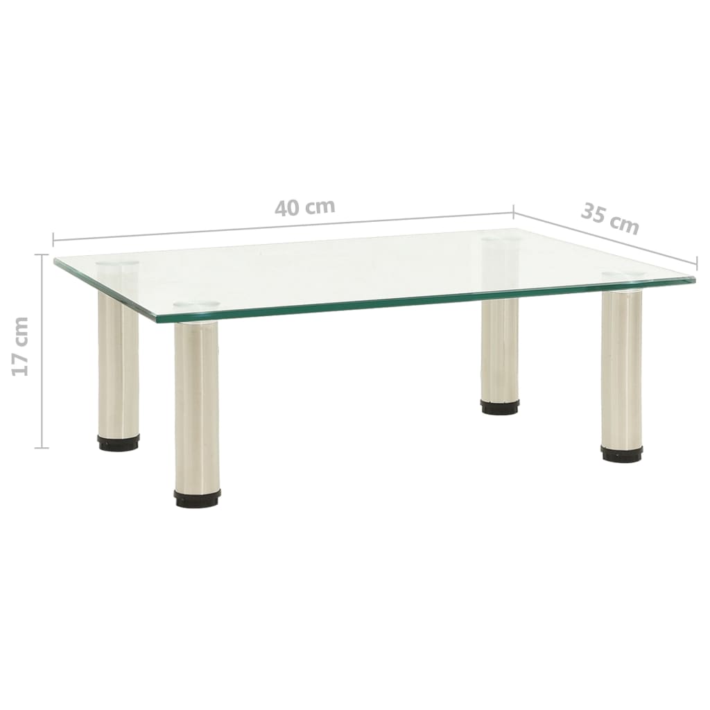 Tv-meubel 40x35x17 cm gehard glas transparant is nu te koop bij PeponiXL, paradijselijk wonen!