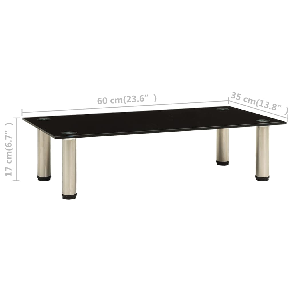 Tv-meubel 60x35x17 cm gehard glas zwart is nu te koop bij PeponiXL, paradijselijk wonen!
