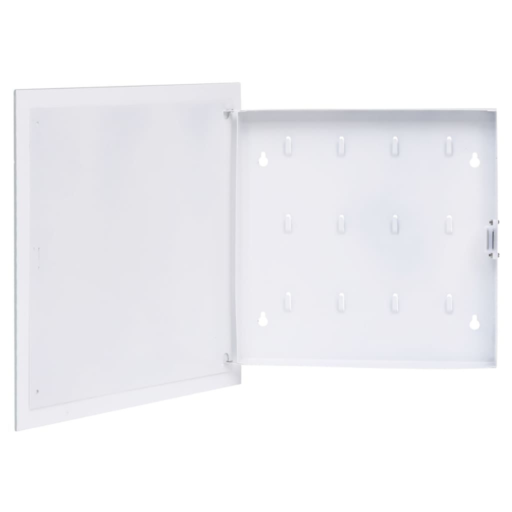 Sleutelkast met magneetbord 35x35x4 cm wit is nu te koop bij PeponiXL, paradijselijk wonen!