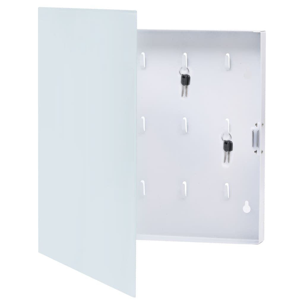 Sleutelkast met magneetbord 35x35x4 cm wit is nu te koop bij PeponiXL, paradijselijk wonen!