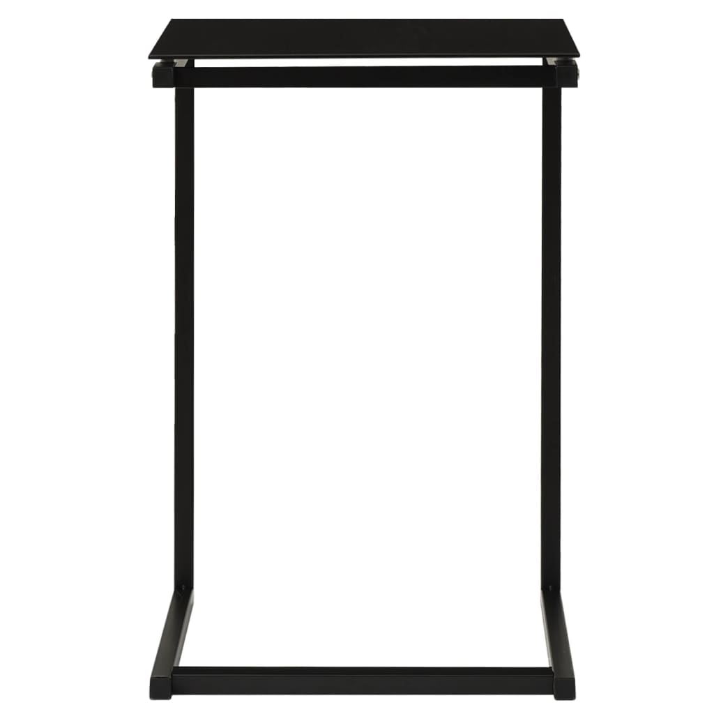 Bijzettafel 40x40x60 cm gehard glas zwart is nu te koop bij PeponiXL, paradijselijk wonen!