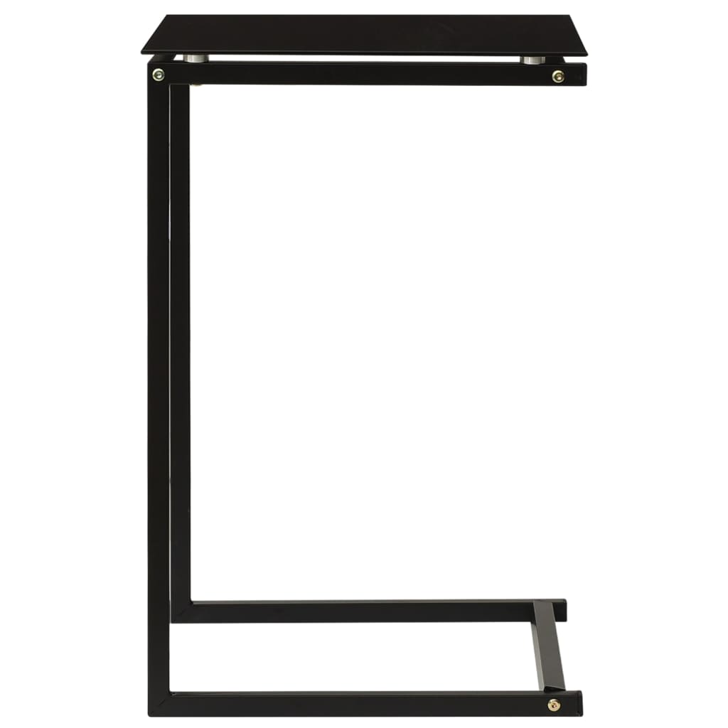 Bijzettafel 40x40x60 cm gehard glas zwart is nu te koop bij PeponiXL, paradijselijk wonen!