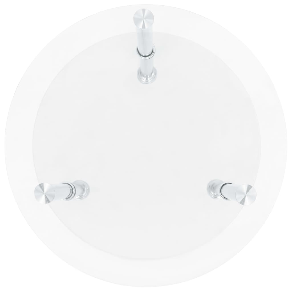 Bijzettafel 2-laags 38 cm gehard glas transparant