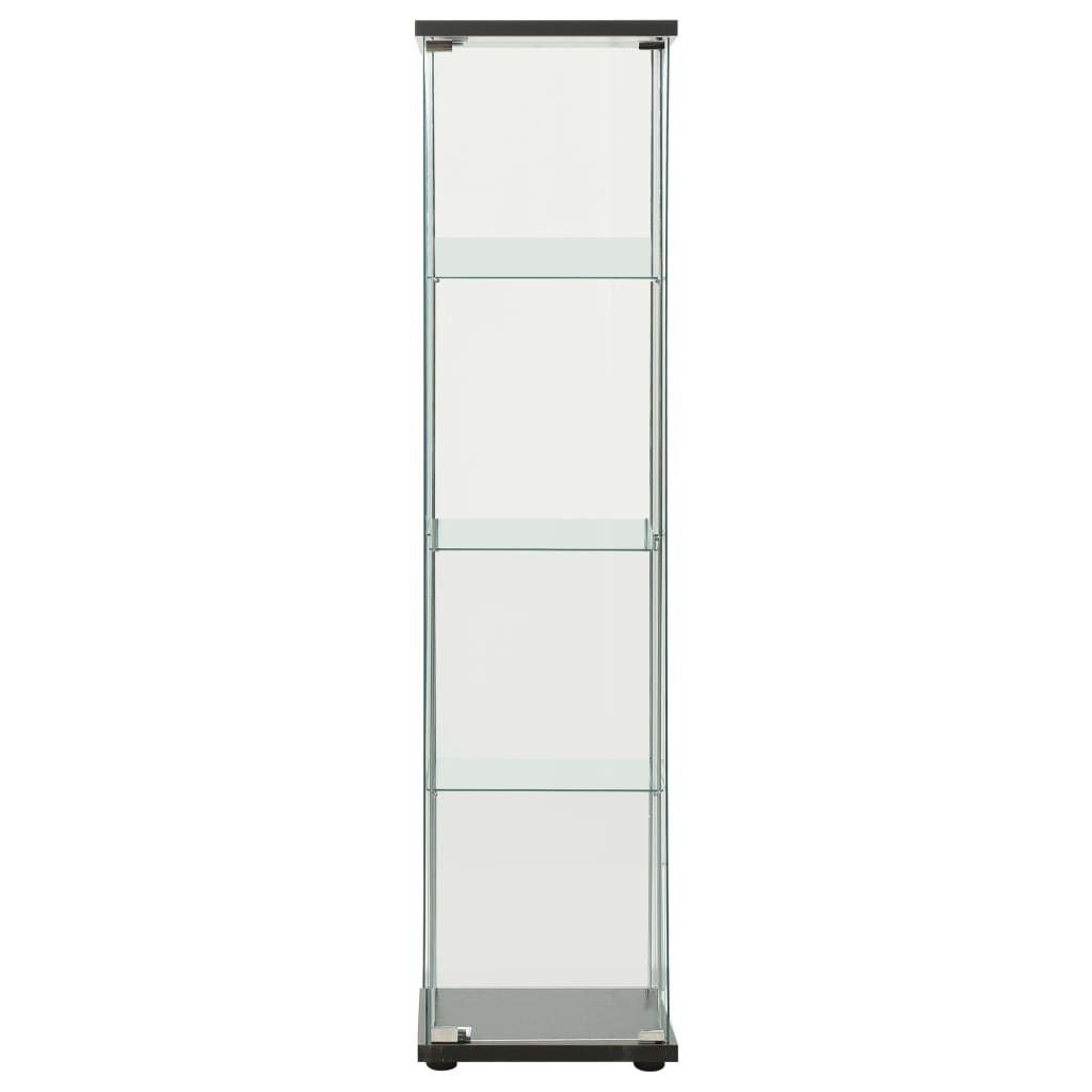 Vitrinekast gehard glas zwart is nu te koop bij PeponiXL, paradijselijk wonen!