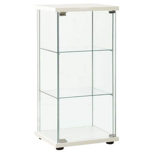 Vitrinekast gehard glas wit is nu te koop bij PeponiXL, paradijselijk wonen!