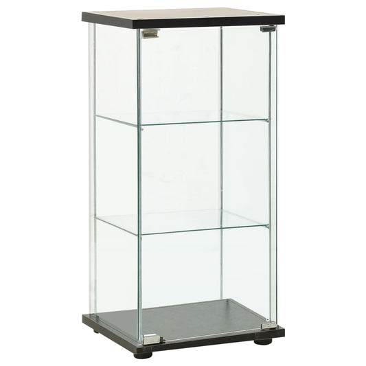Vitrinekast gehard glas zwart is nu te koop bij PeponiXL, paradijselijk wonen!