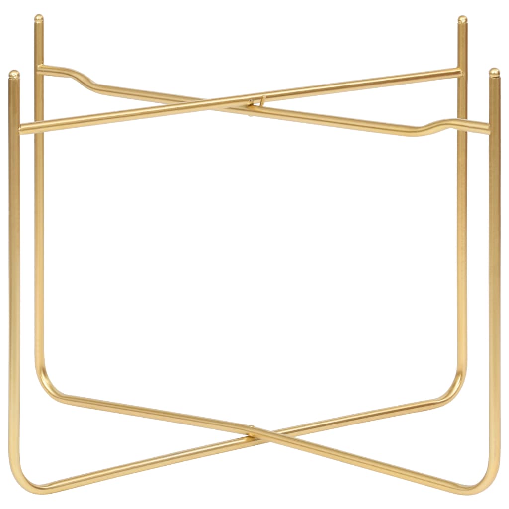 Bijzettafel 38x38x38,5 cm MDF zwart en goudkleurig is nu te koop bij PeponiXL, paradijselijk wonen!