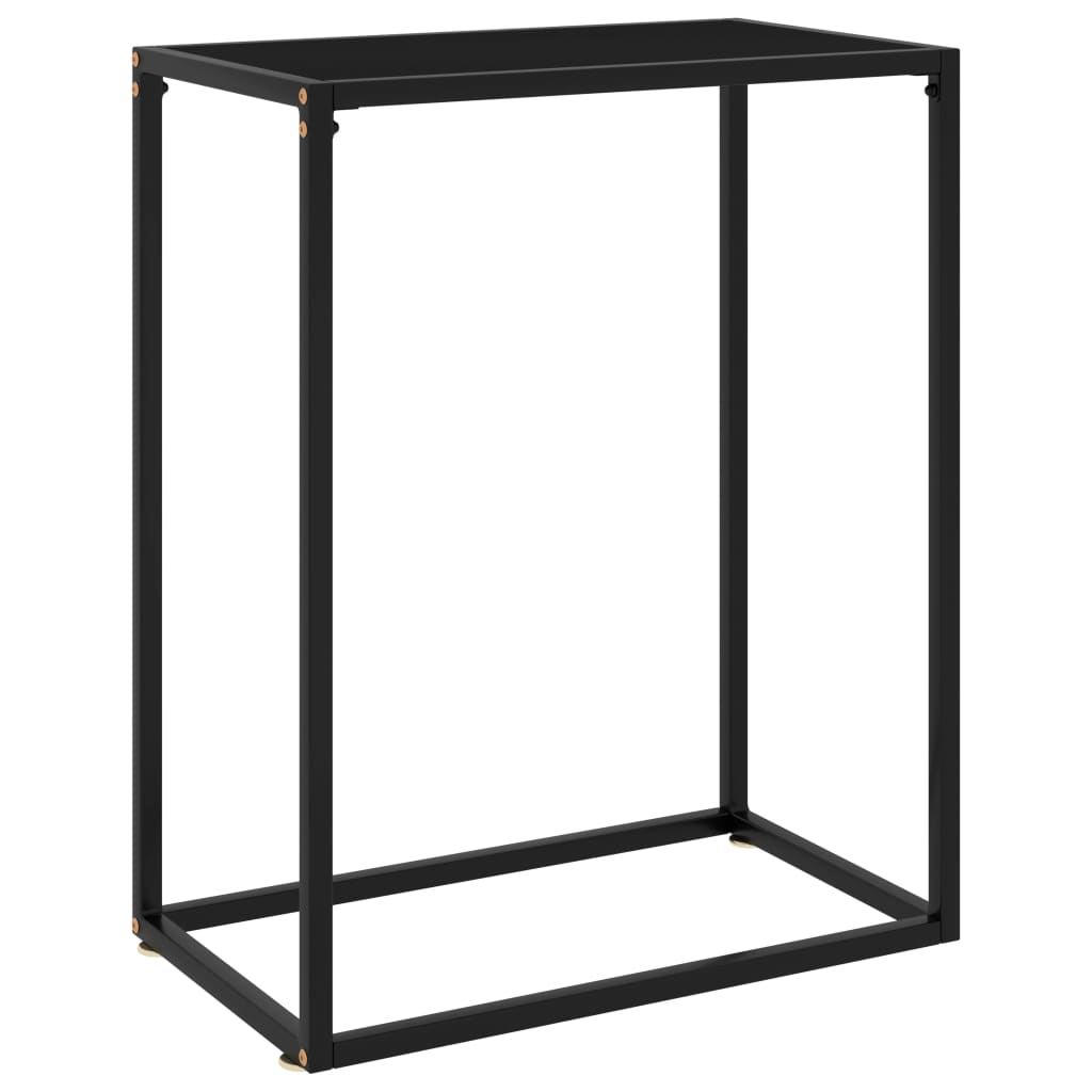 Wandtafel 60x35x75 cm gehard glas zwart is nu te koop bij PeponiXL, paradijselijk wonen!