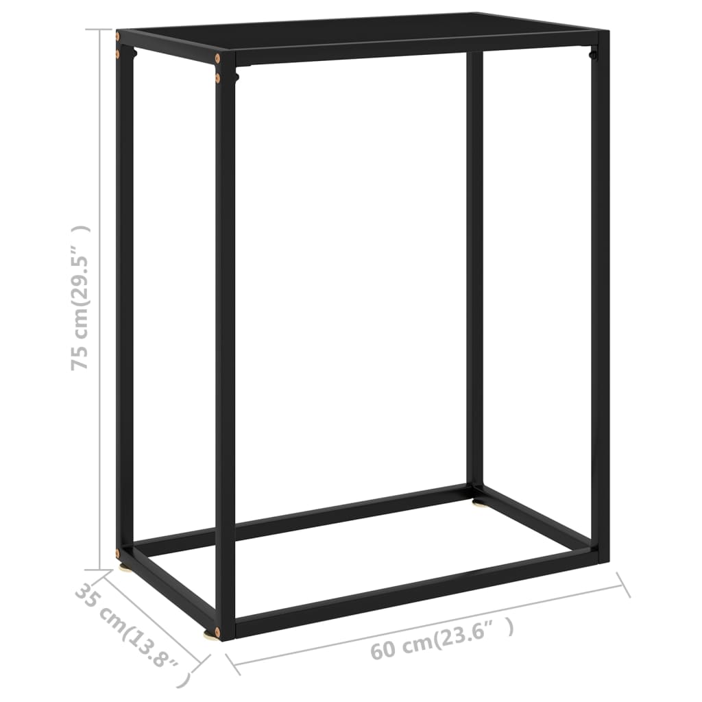 Wandtafel 60x35x75 cm gehard glas zwart is nu te koop bij PeponiXL, paradijselijk wonen!