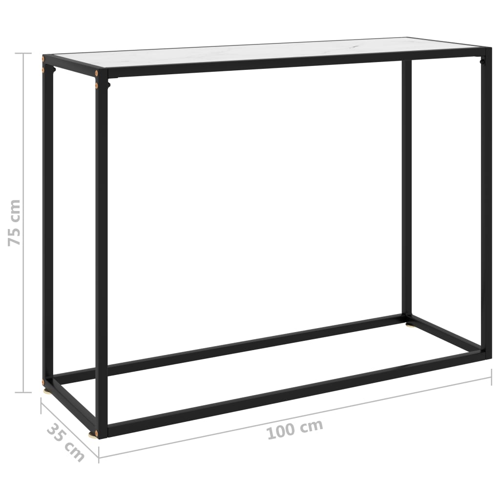 Wandtafel 100x35x75 cm gehard glas wit is nu te koop bij PeponiXL, paradijselijk wonen!