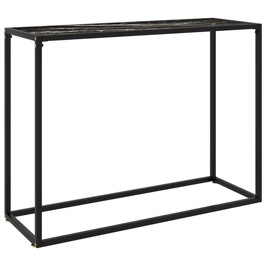Wandtafel 100x35x75 cm gehard glas zwart is nu te koop bij PeponiXL, paradijselijk wonen!