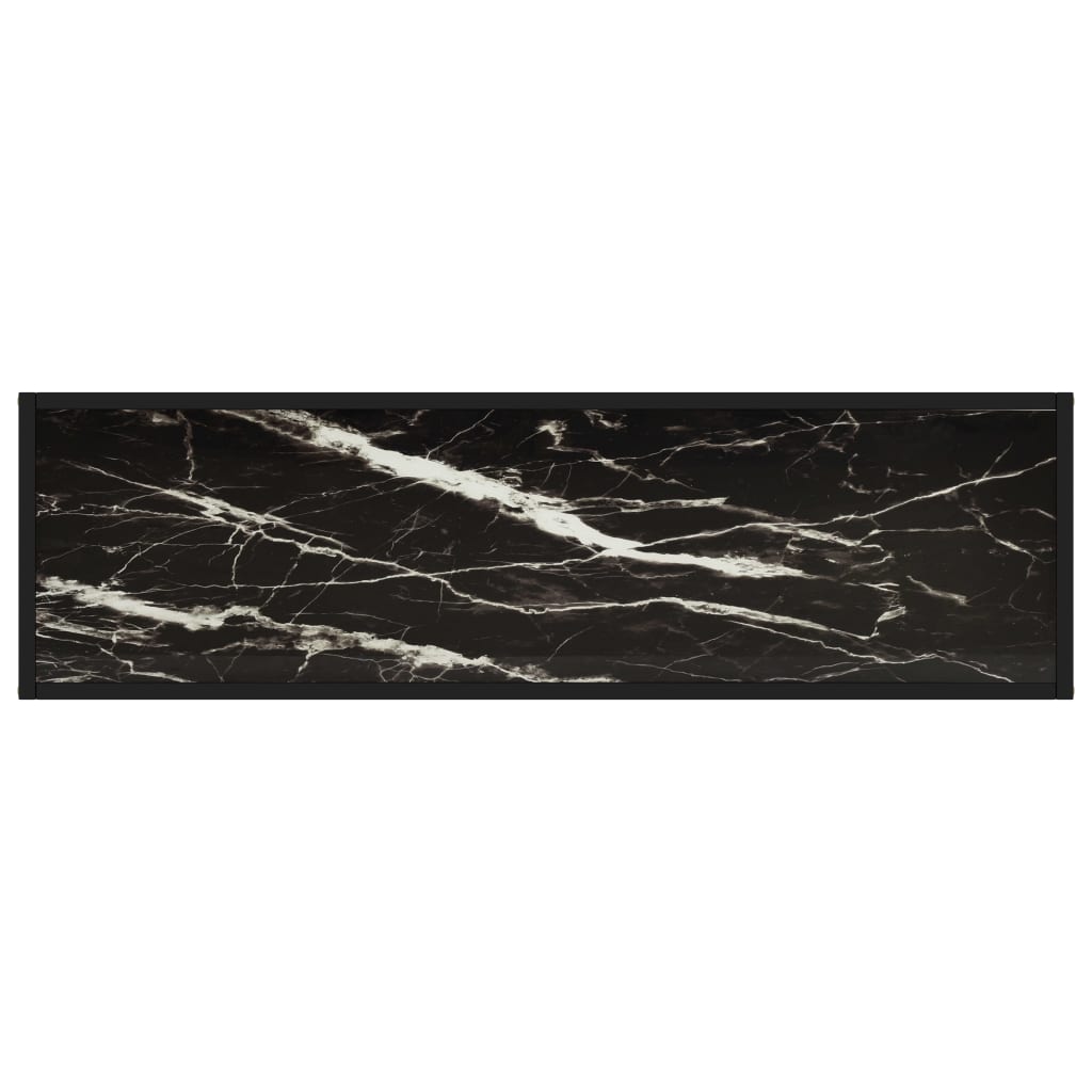 Wandtafel 120x35x75 cm gehard glas zwart is nu te koop bij PeponiXL, paradijselijk wonen!