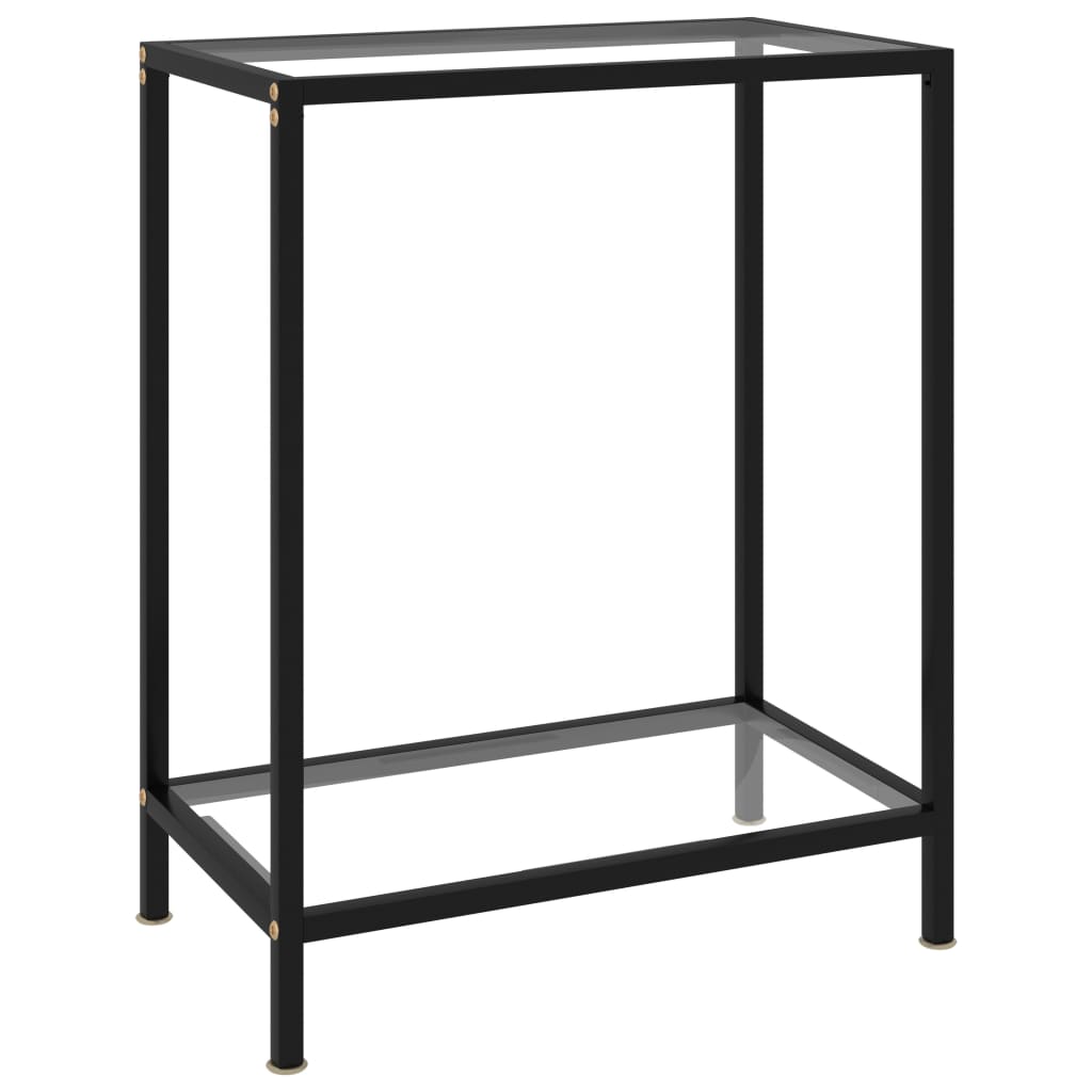 Wandtafel 60x35x75 cm gehard glas transparant is nu te koop bij PeponiXL, paradijselijk wonen!