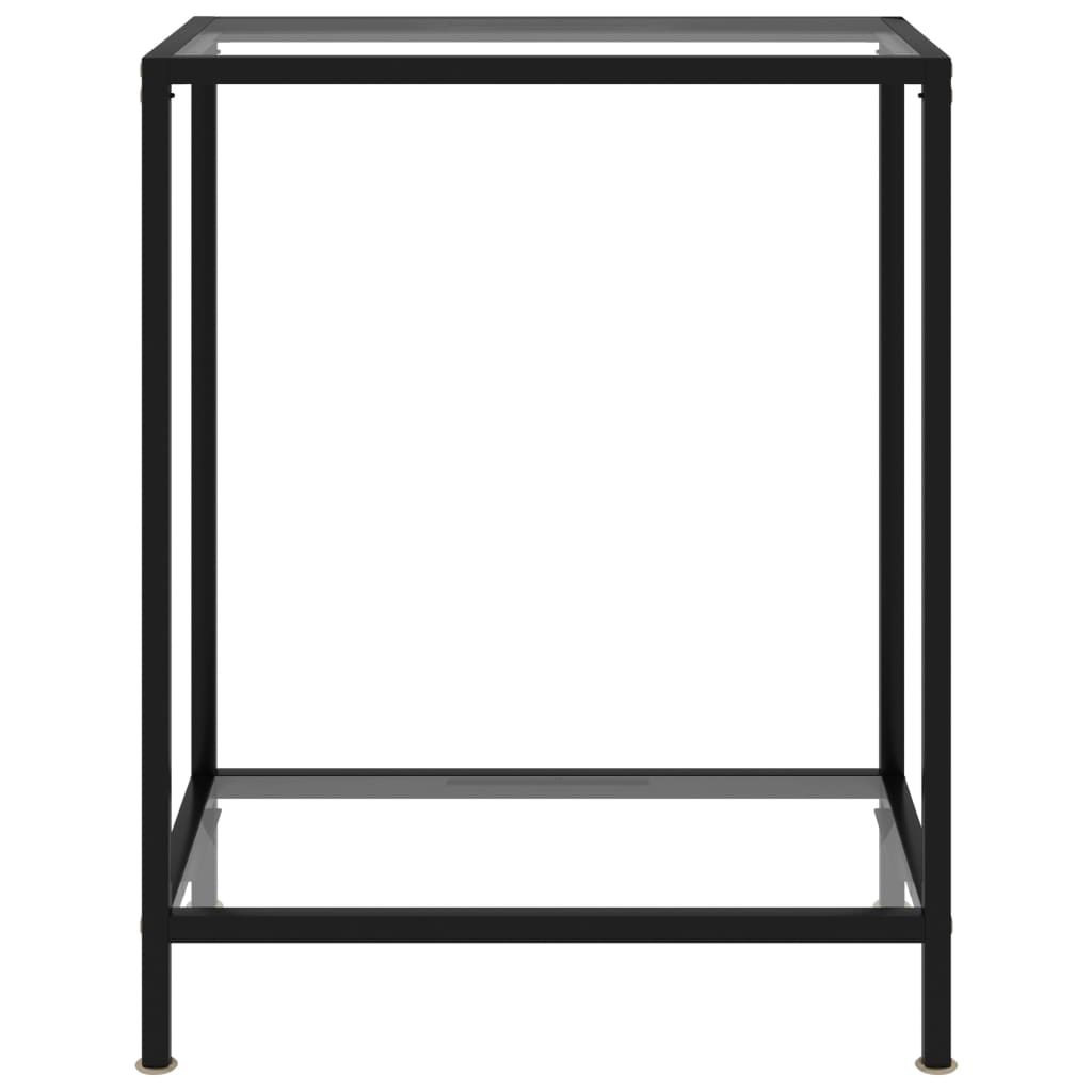 Wandtafel 60x35x75 cm gehard glas transparant is nu te koop bij PeponiXL, paradijselijk wonen!