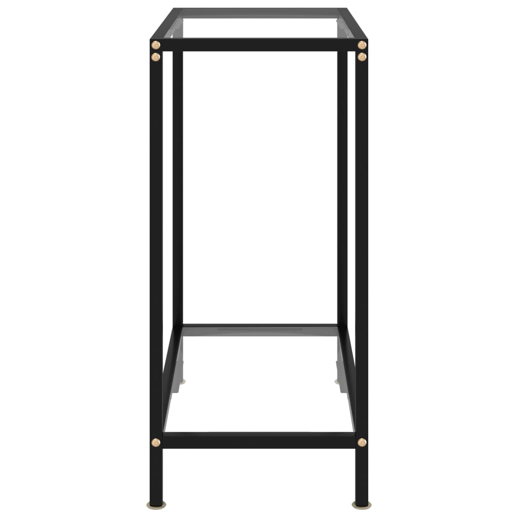 Wandtafel 60x35x75 cm gehard glas transparant is nu te koop bij PeponiXL, paradijselijk wonen!