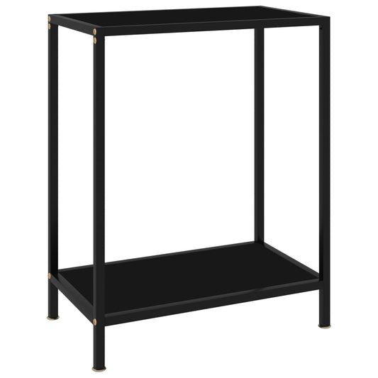 Wandtafel 60x35x75 cm gehard glas zwart is nu te koop bij PeponiXL, paradijselijk wonen!
