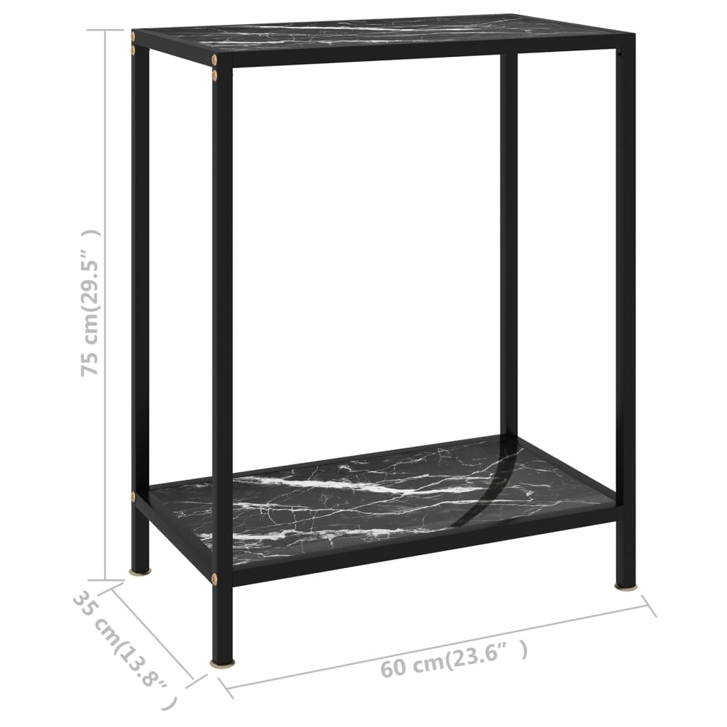 Wandtafel 60x35x75 cm gehard glas zwart is nu te koop bij PeponiXL, paradijselijk wonen!