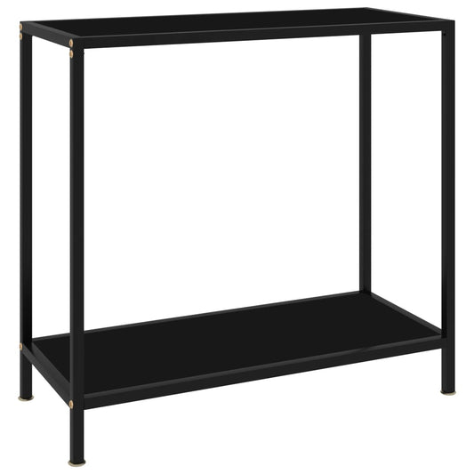 Wandtafel 80x35x75 cm gehard glas zwart is nu te koop bij PeponiXL, paradijselijk wonen!