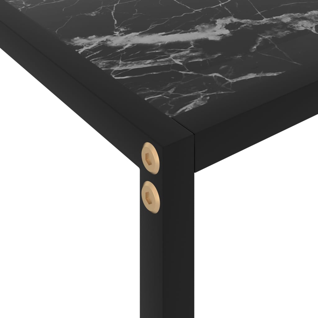 Wandtafel 80x35x75 cm gehard glas zwart is nu te koop bij PeponiXL, paradijselijk wonen!