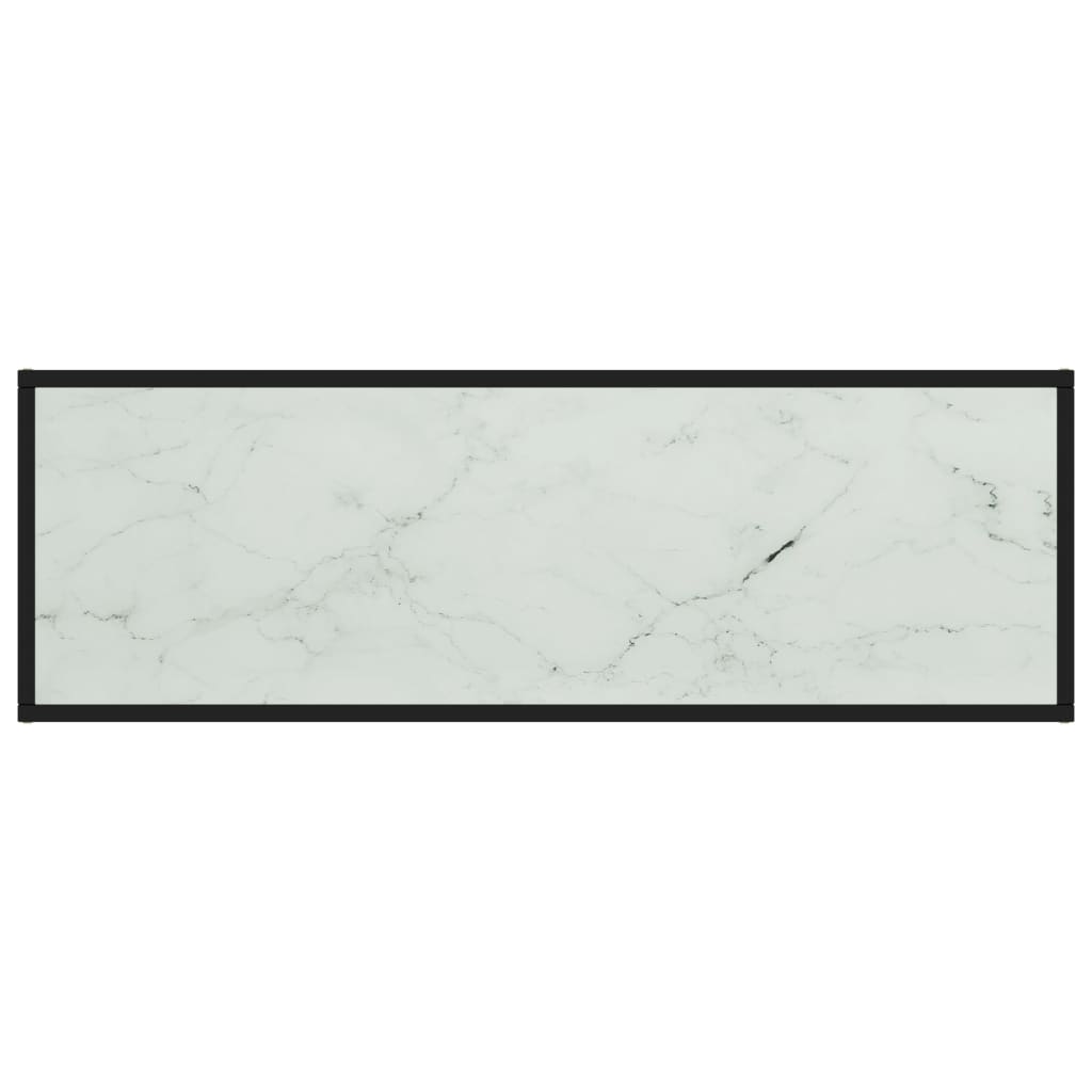 Tv-meubel met wit marmerglas 120x40x40 cm zwart is nu te koop bij PeponiXL, paradijselijk wonen!