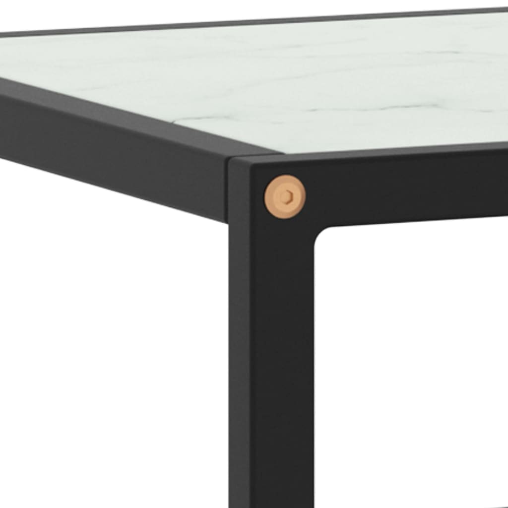 Tv-meubel met wit marmerglas 120x40x40 cm zwart is nu te koop bij PeponiXL, paradijselijk wonen!