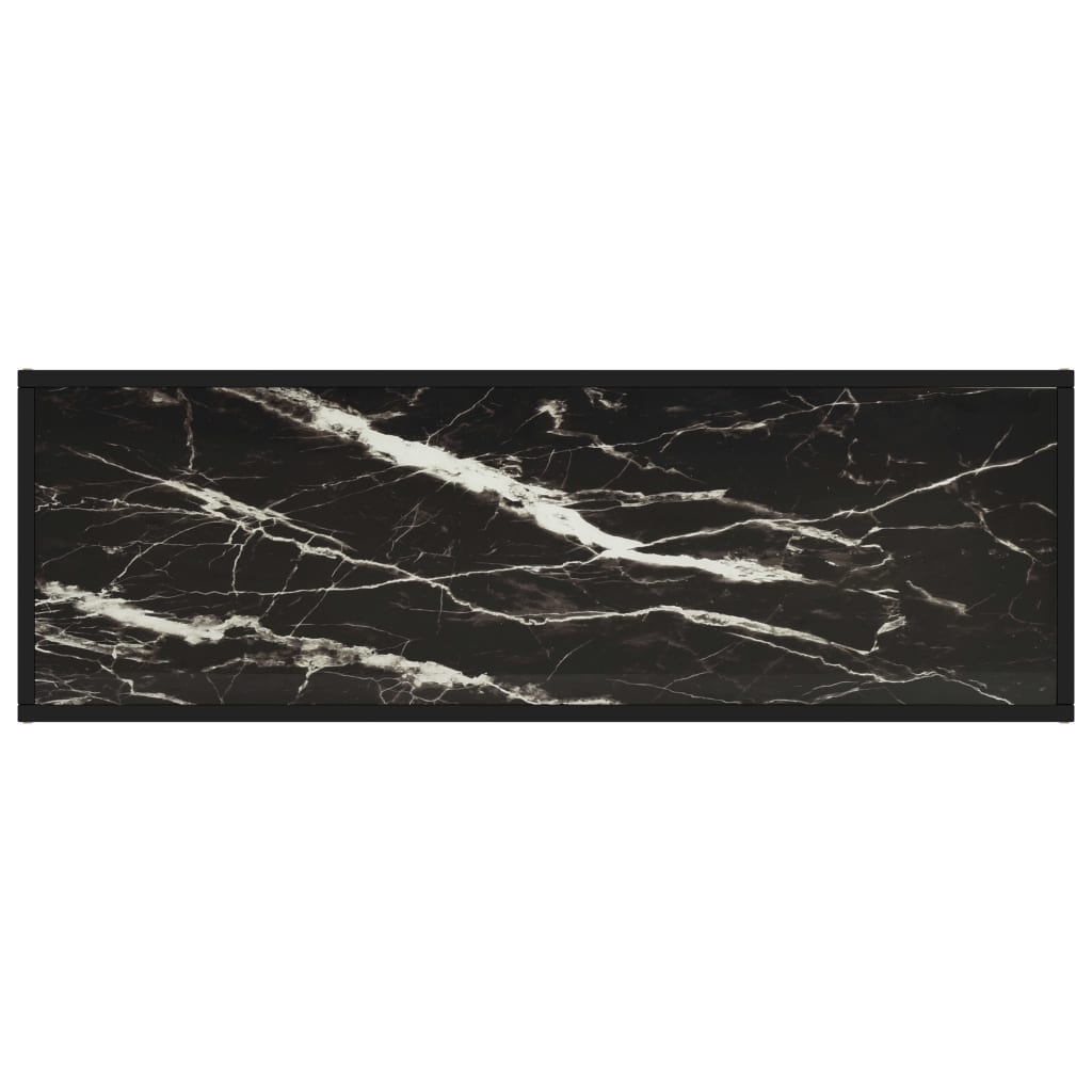 Tv-meubel met zwart marmerglas 120x40x40 cm zwart is nu te koop bij PeponiXL, paradijselijk wonen!