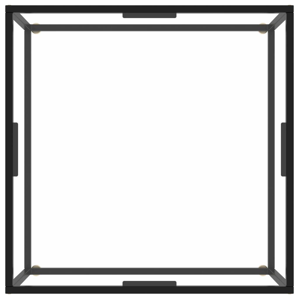 Salontafel met gehard glas 80x80x35 cm zwart is nu te koop bij PeponiXL, paradijselijk wonen!