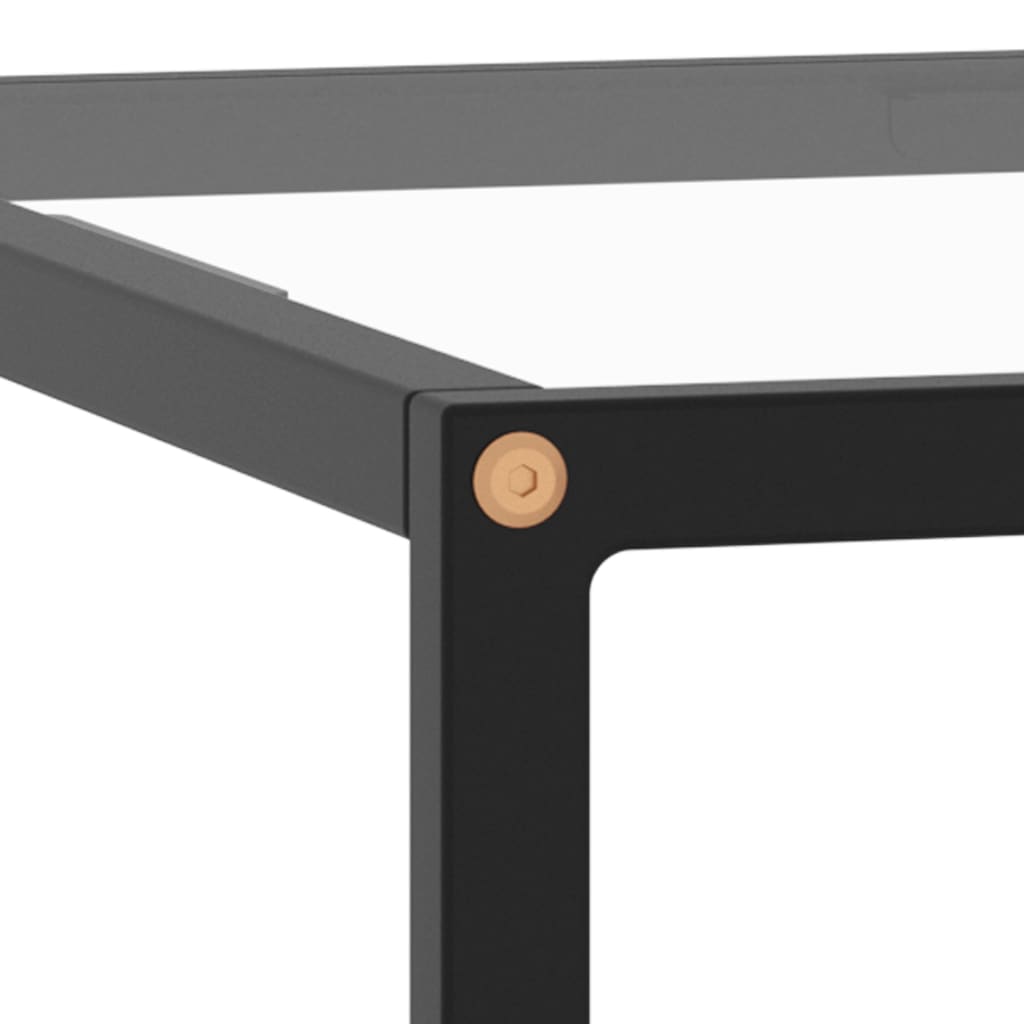 Salontafel met gehard glas 80x80x35 cm zwart is nu te koop bij PeponiXL, paradijselijk wonen!