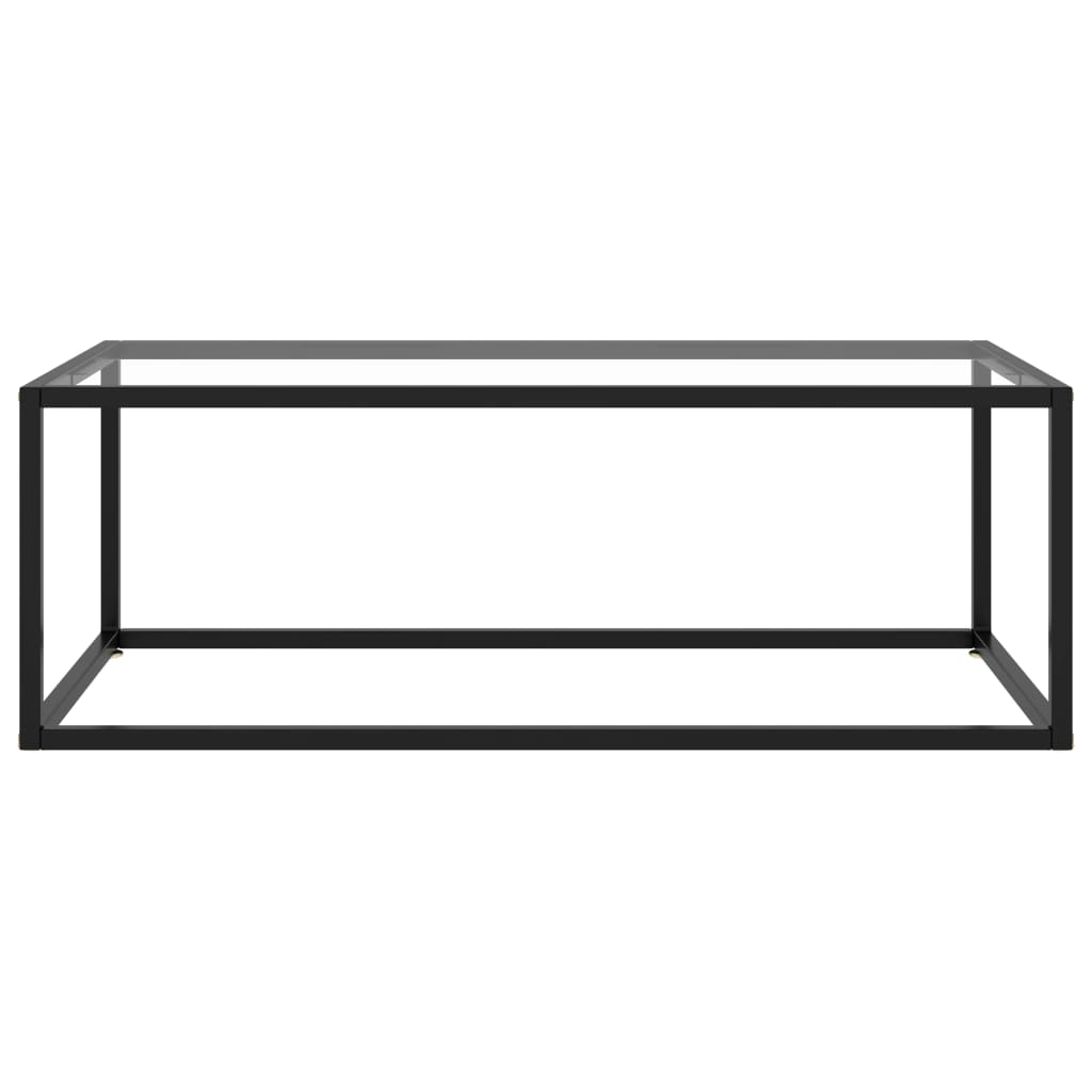 Salontafel met gehard glas 100x50x35 cm zwart is nu te koop bij PeponiXL, paradijselijk wonen!