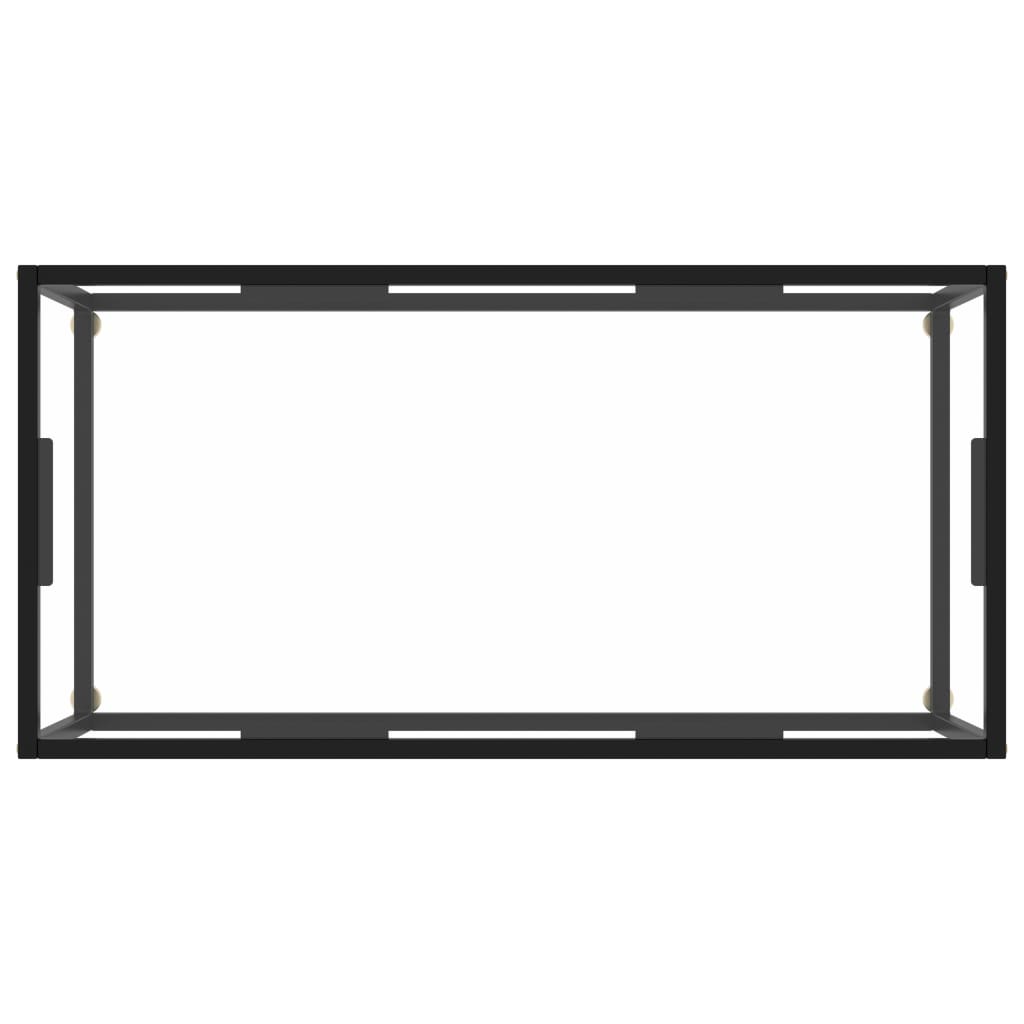 Salontafel met gehard glas 100x50x35 cm zwart is nu te koop bij PeponiXL, paradijselijk wonen!