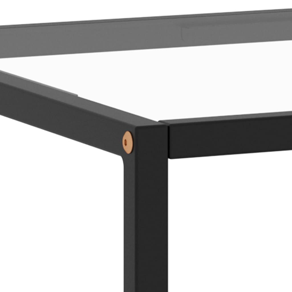 Salontafel met gehard glas 100x50x35 cm zwart is nu te koop bij PeponiXL, paradijselijk wonen!
