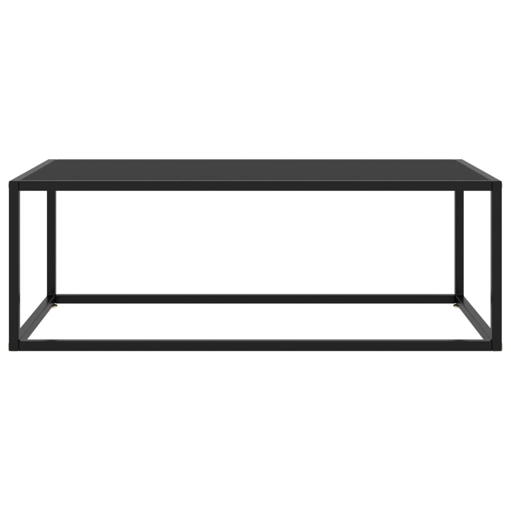 Salontafel met zwart glas 100x50x35 cm zwart is nu te koop bij PeponiXL, paradijselijk wonen!