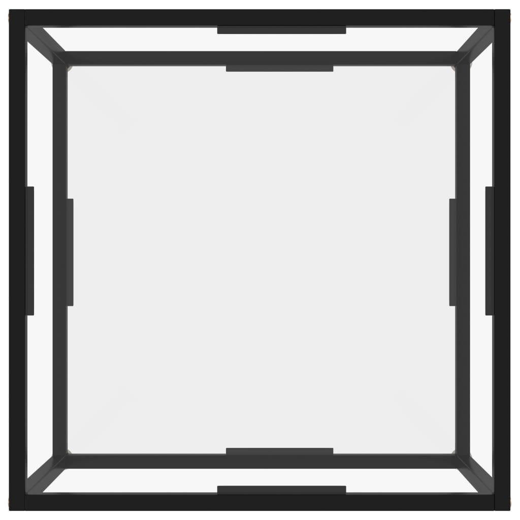 Salontafel 60x60x35 cm gehard glas transparant is nu te koop bij PeponiXL, paradijselijk wonen!