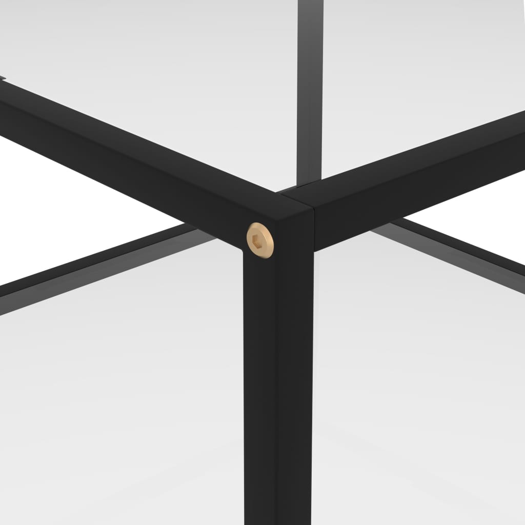 Salontafel 60x60x35 cm gehard glas transparant is nu te koop bij PeponiXL, paradijselijk wonen!