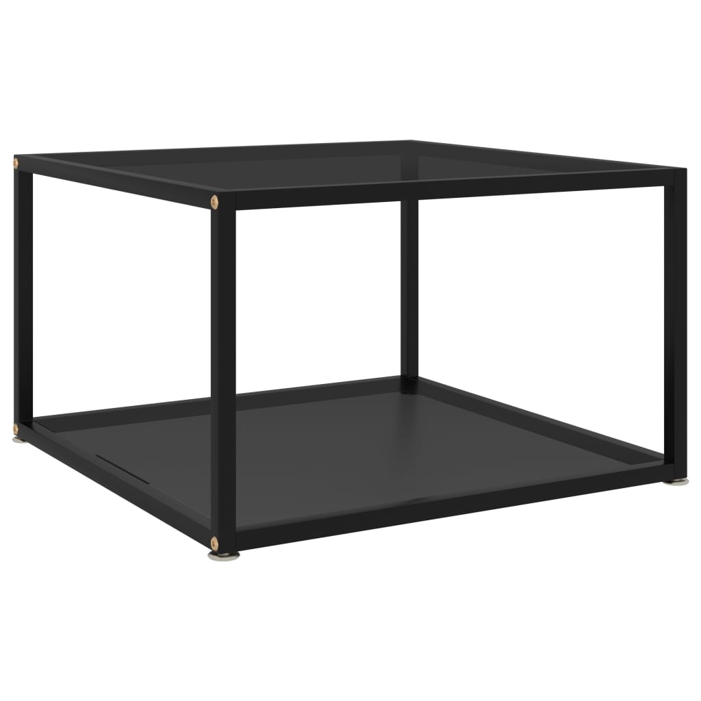Salontafel 60x60x35 cm gehard glas zwart is nu te koop bij PeponiXL, paradijselijk wonen!