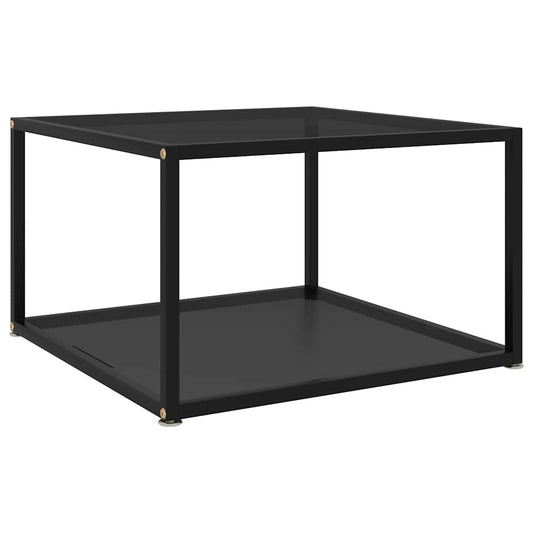 Salontafel 60x60x35 cm gehard glas zwart is nu te koop bij PeponiXL, paradijselijk wonen!