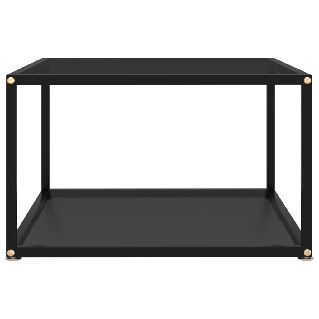 Salontafel 60x60x35 cm gehard glas zwart is nu te koop bij PeponiXL, paradijselijk wonen!
