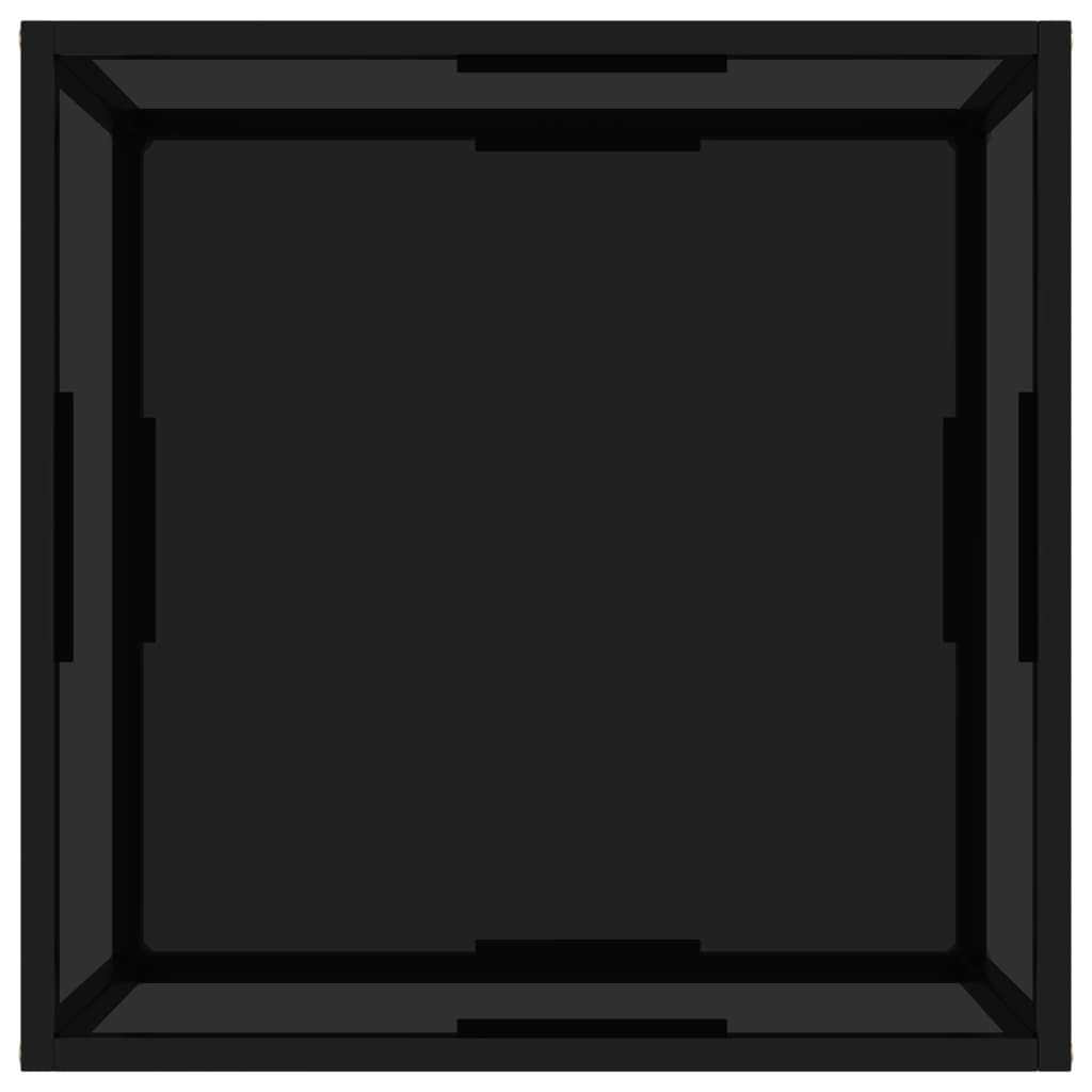 Salontafel 60x60x35 cm gehard glas zwart is nu te koop bij PeponiXL, paradijselijk wonen!