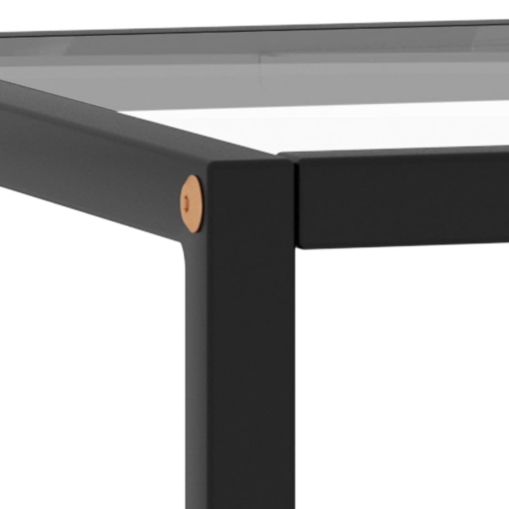 Salontafel met gehard glas 40x40x50 cm zwart is nu te koop bij PeponiXL, paradijselijk wonen!