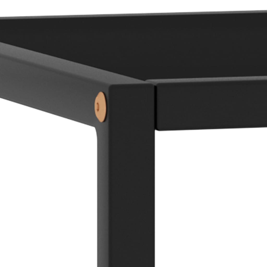 Salontafel met zwart glas 40x40x50 cm zwart is nu te koop bij PeponiXL, paradijselijk wonen!