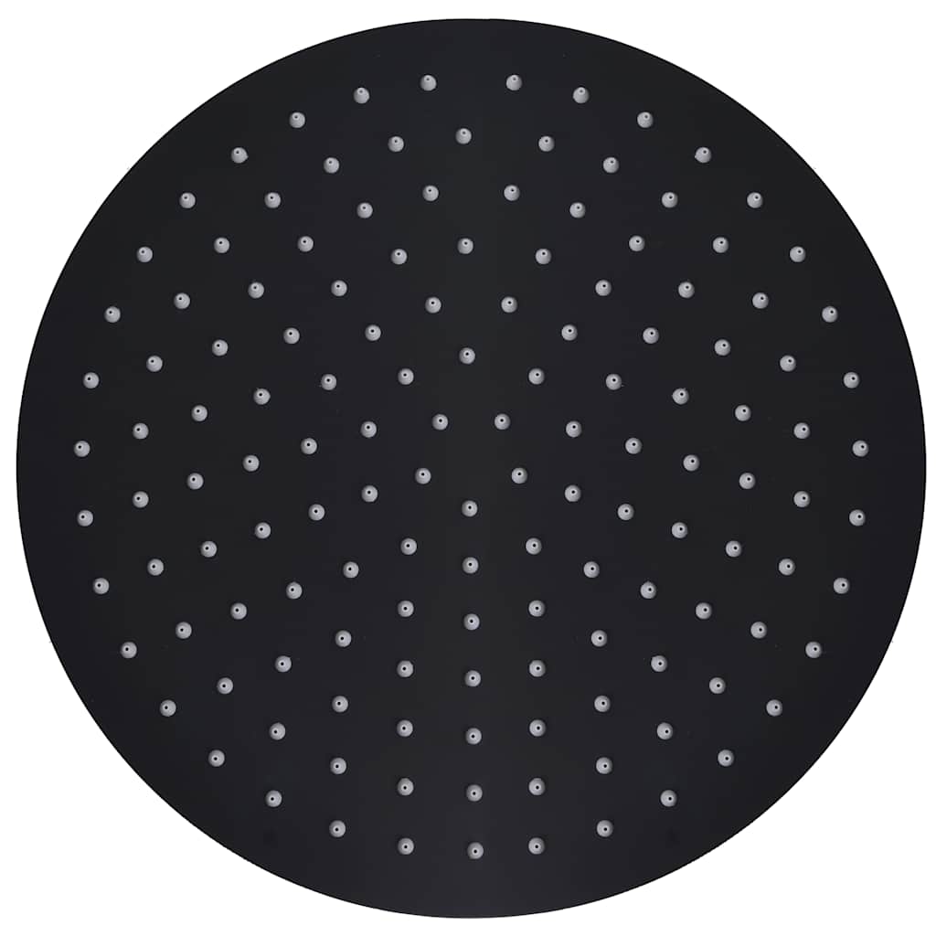 Regendouchekop rond 30 cm roestvrij staal zwart is nu te koop bij PeponiXL, paradijselijk wonen!