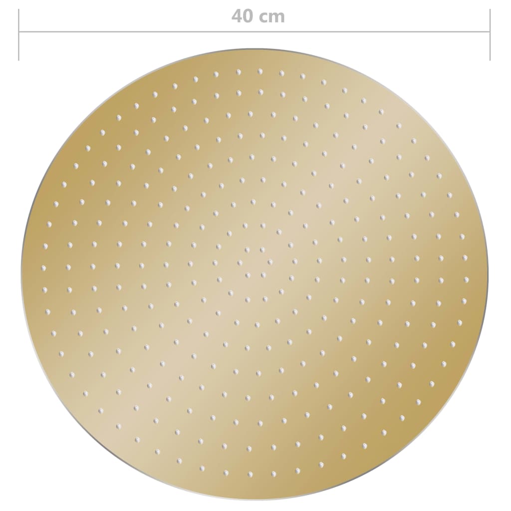 Regendouchekop rond 40 cm roestvrij staal goudkleurig is nu te koop bij PeponiXL, paradijselijk wonen!
