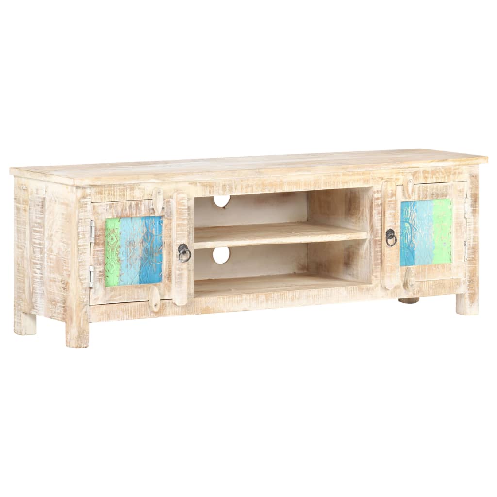 Tv-meubel 120x30x40 cm ruw acaciahout is nu te koop bij PeponiXL, paradijselijk wonen!