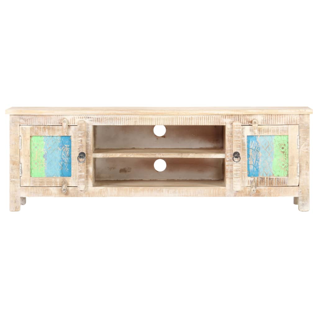 Tv-meubel 120x30x40 cm ruw acaciahout is nu te koop bij PeponiXL, paradijselijk wonen!