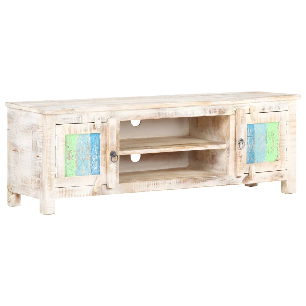 Tv-meubel 120x30x40 cm ruw acaciahout is nu te koop bij PeponiXL, paradijselijk wonen!