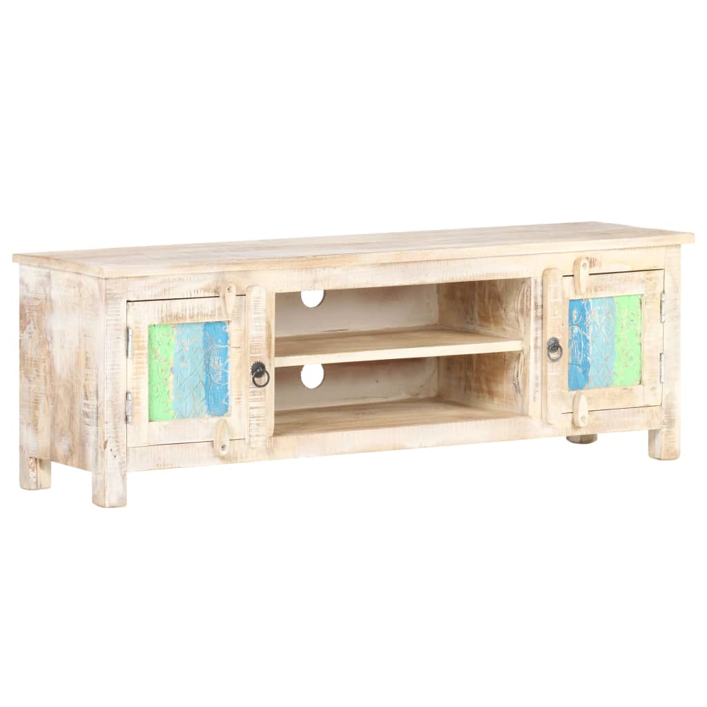 Tv-meubel 120x30x40 cm ruw acaciahout is nu te koop bij PeponiXL, paradijselijk wonen!