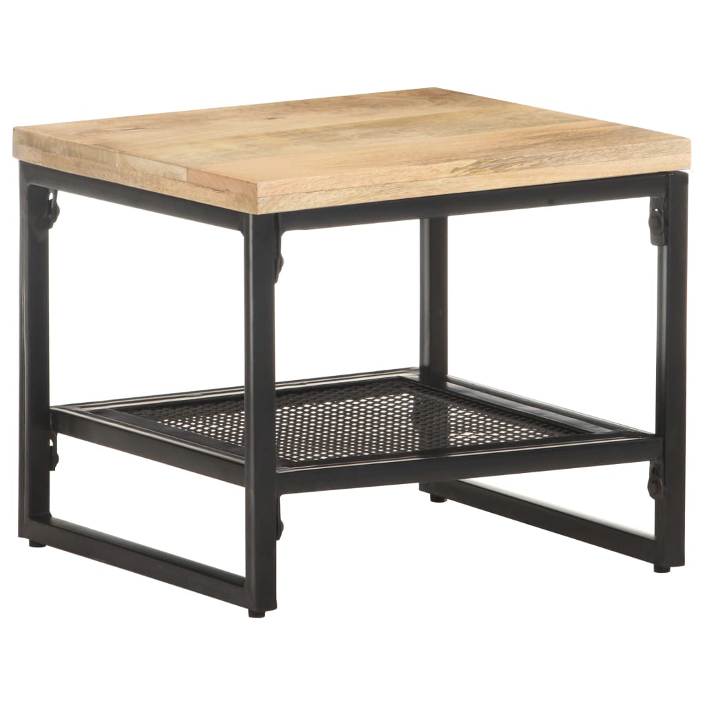 Bijzettafel 40x40x35 cm massief mangohout is nu te koop bij PeponiXL, paradijselijk wonen!