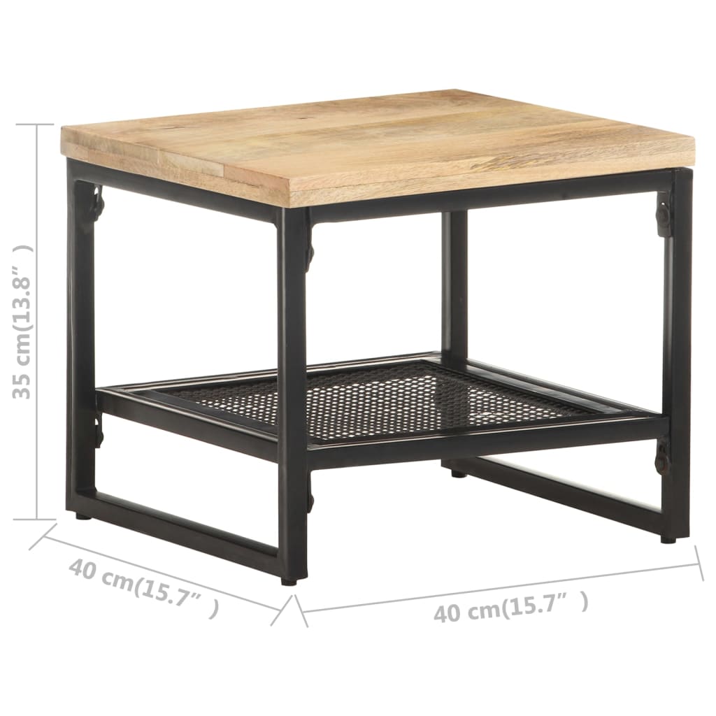 Bijzettafel 40x40x35 cm massief mangohout is nu te koop bij PeponiXL, paradijselijk wonen!