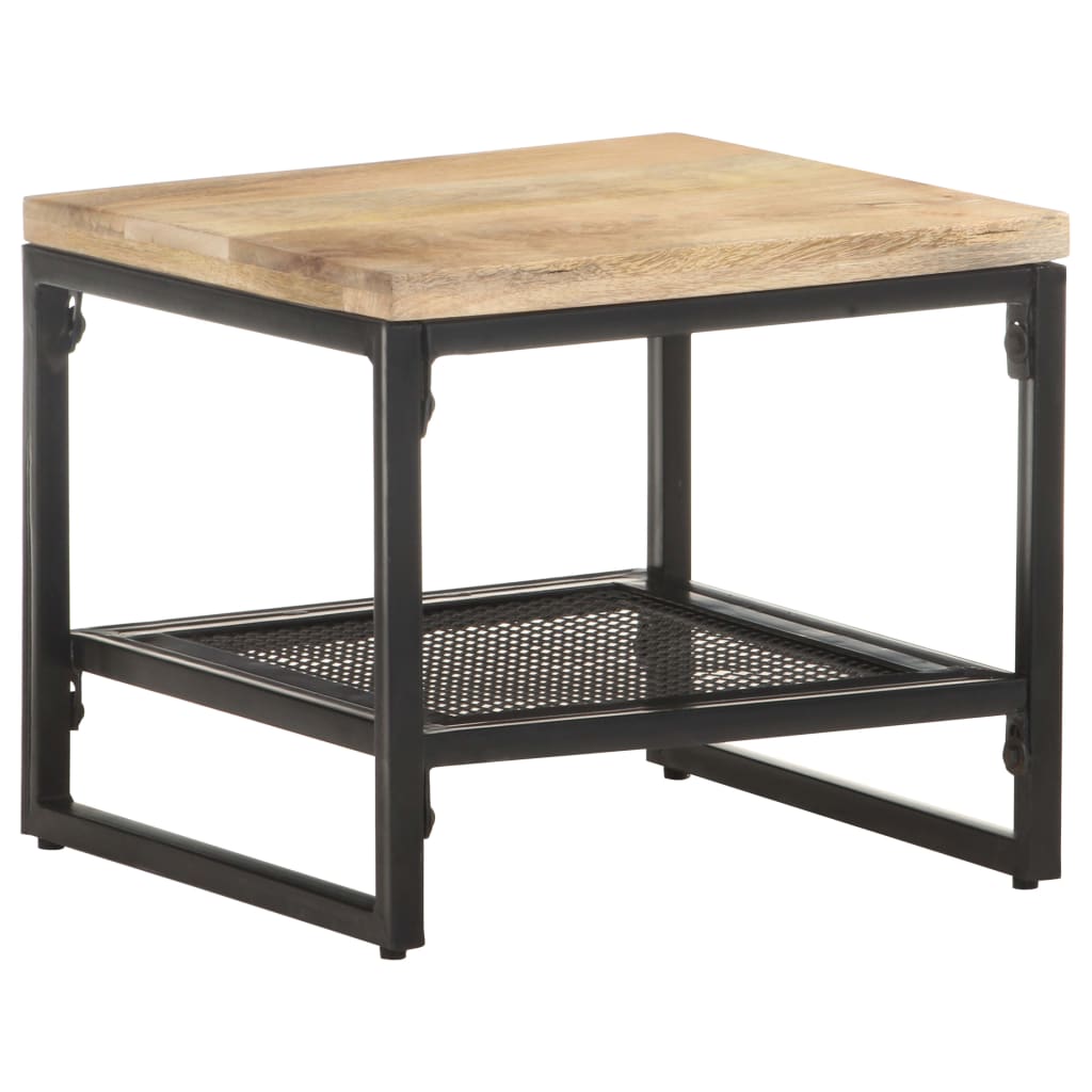 Bijzettafel 40x40x35 cm massief mangohout is nu te koop bij PeponiXL, paradijselijk wonen!